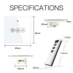 MOES WiFi Smart Fan Regulator Switch | Touch, App, Voice & RF Remote - Image 4