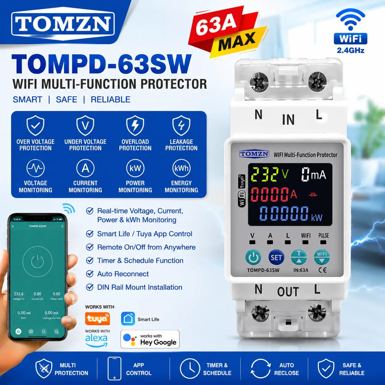 TOMZN Smart Multi-Function Protector