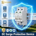 DC Surge Protective Device | 1000V DC SPD | 40kA Solar PV Lightning Protection | DIN Rail