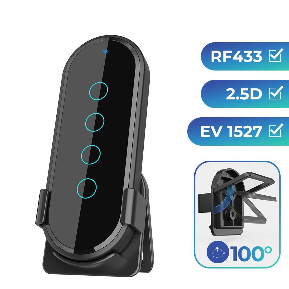 Hb517f3a5d754468dad421de10562b219z Universal 4-Key RF Glass Remote for Smart Wall Switch - Image 1