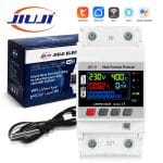 JIUJI 100A 2P Dual Relay Multifunctional Protector