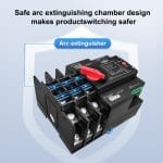 TOMZN TOQ7 Mini Automatic Transfer Switch (ATS) | Dual Power Auto Changeover Switch | PC Class | DIN Rail - Image 2