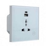 3-Pin Smart WiFi Wall Socket with USB-A + USB-C