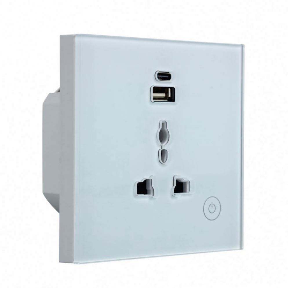 main_image_2 (29) 3-Pin Smart WiFi Wall Socket with USB-A + USB-C - Image 1