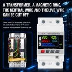 JIUJI 100A 2P Dual Relay Multifunctional Protector - Image 2