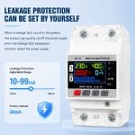 JIUJI 100A 2P Dual Relay Multifunctional Protector - Image 4