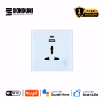 3-Pin Smart WiFi Wall Socket with USB-A + USB-C